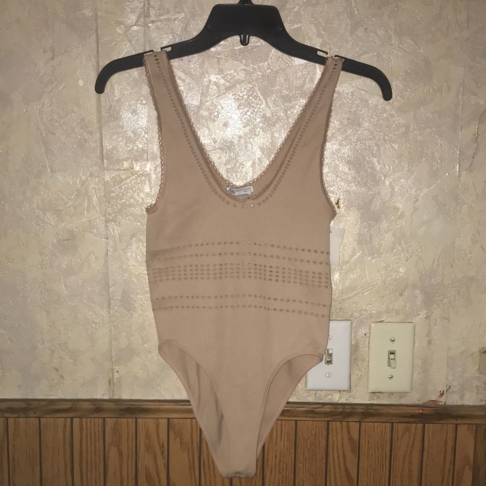 Tan zara  Sleeveless Bodysuit (xs)